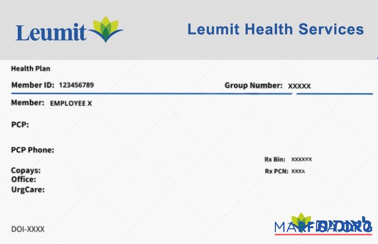 Printable Israel health insurance card sample